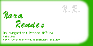 nora rendes business card